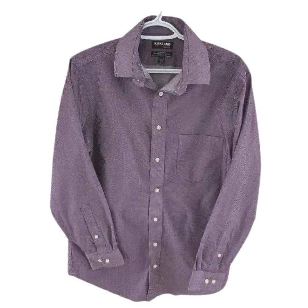 Kirkland Thick heavy long sleeve shirt sized M ( 15.5) (32/33) mauve color